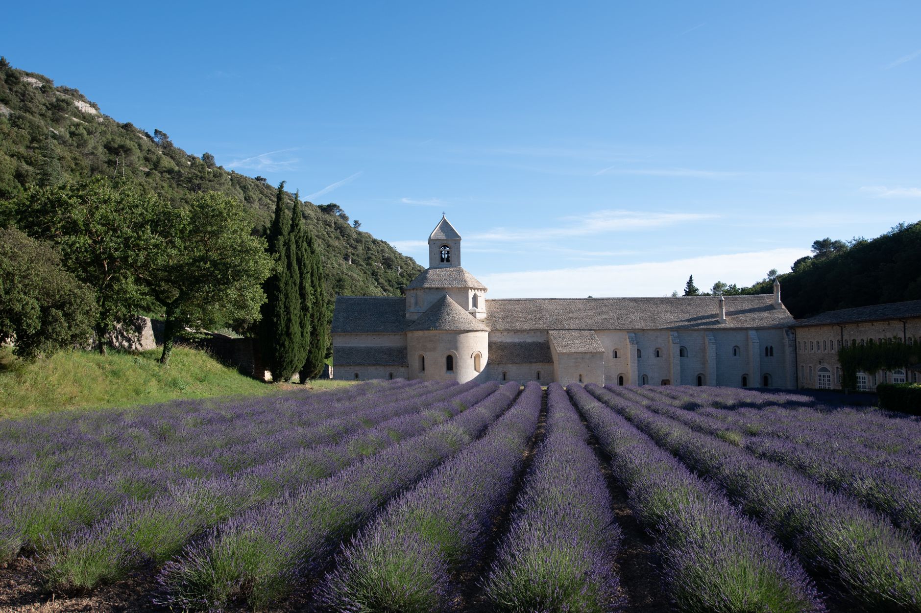 Château en Provence au coucher du soleil